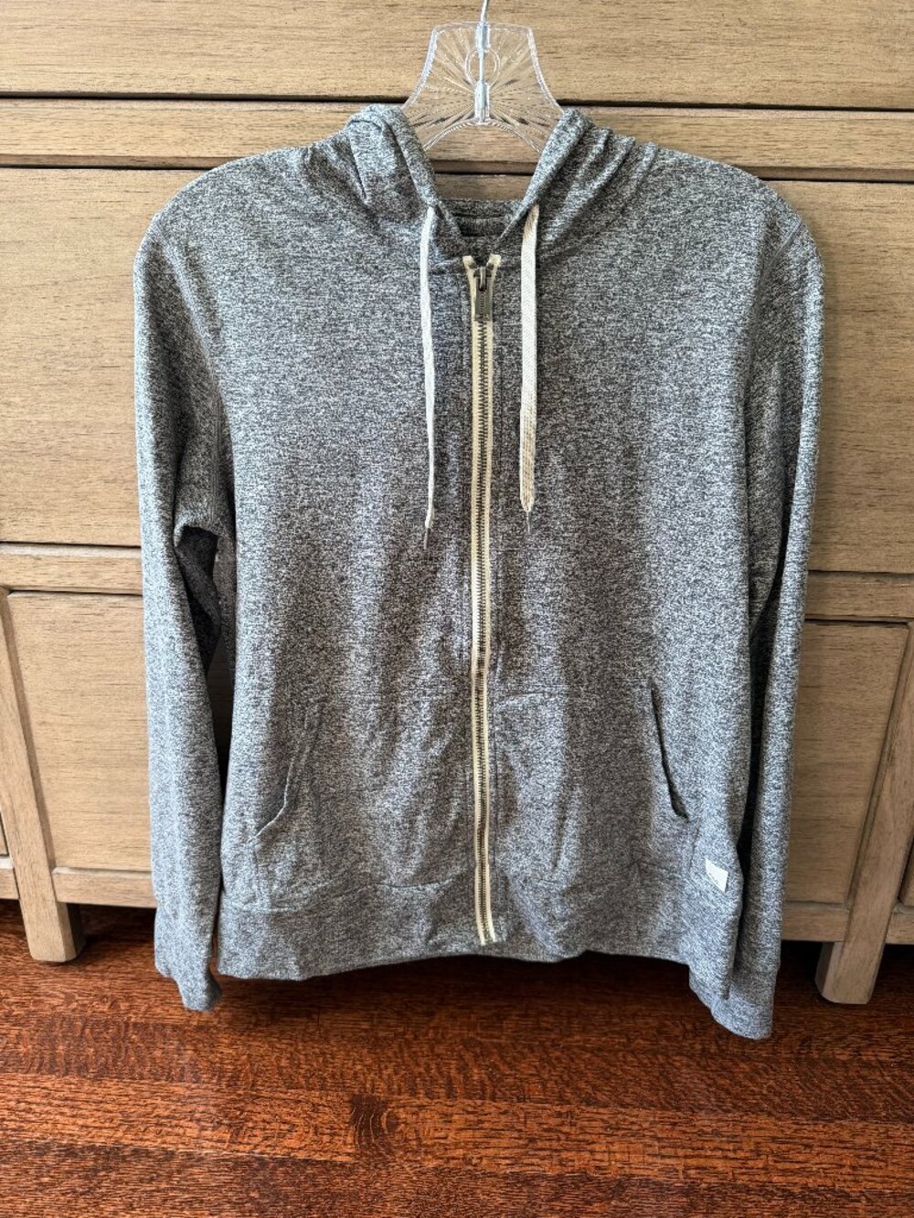 Vuori Performance Full Zip Hoodie Heather Gray Size Small